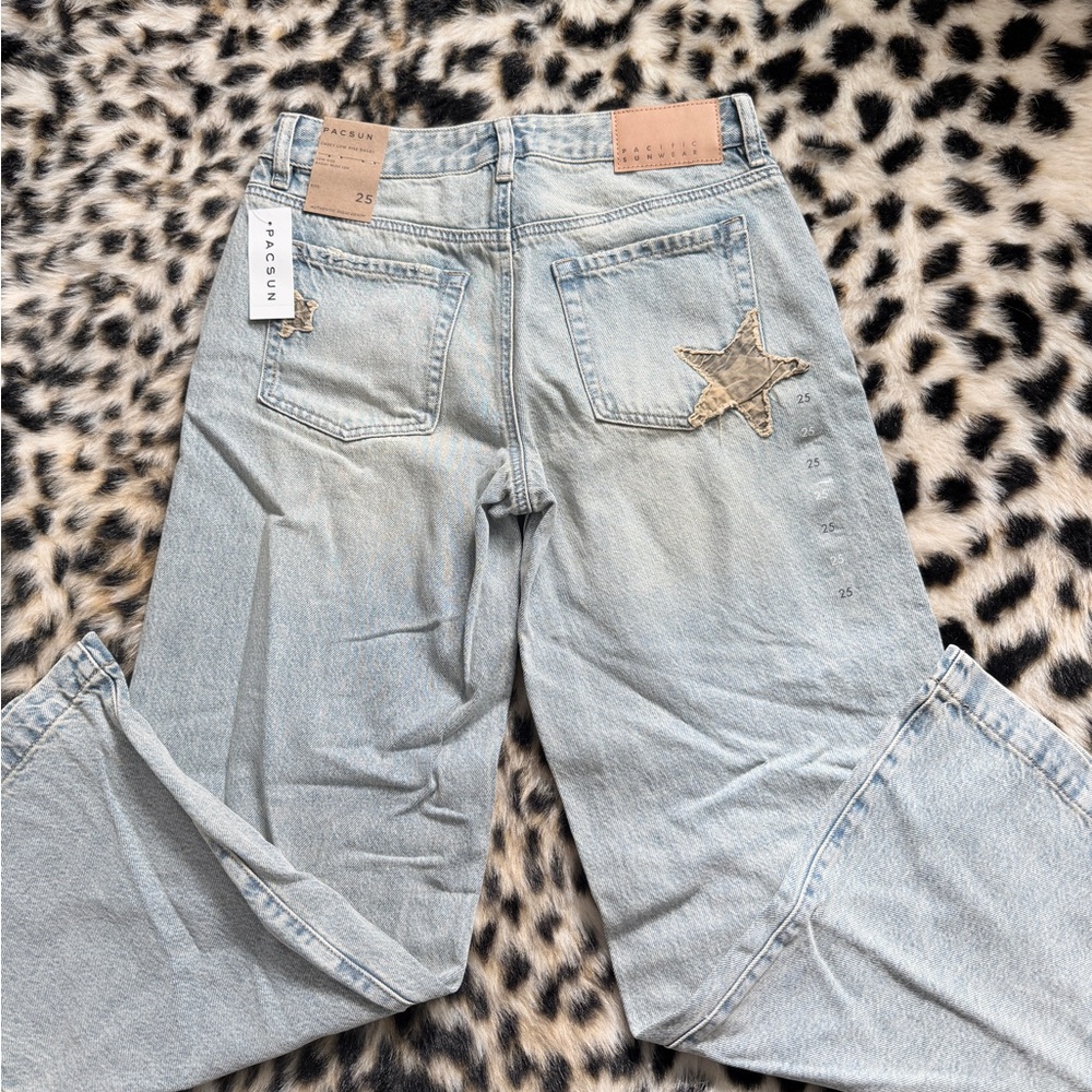 PacSun Light Blue Women's baggy star jeans